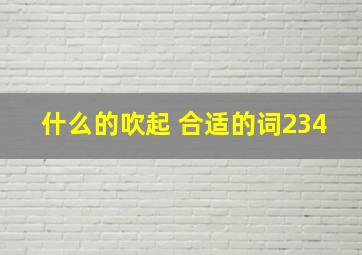 什么的吹起 合适的词234